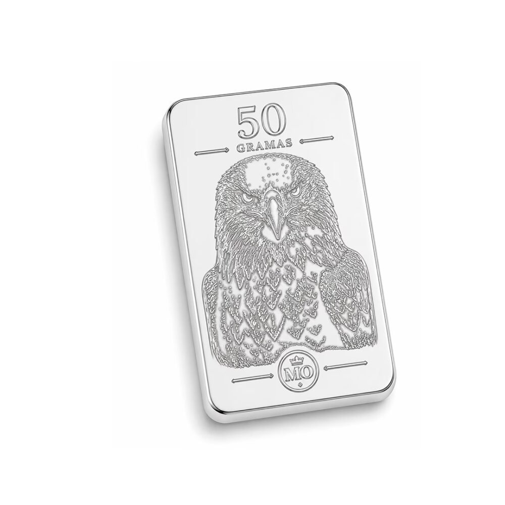 Barra Personalizada Águia de Prata Pura 50g (Ag999)
