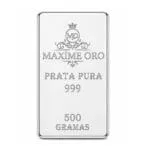Barra de Prata Pura 500g (Ag999) Presente Luxo