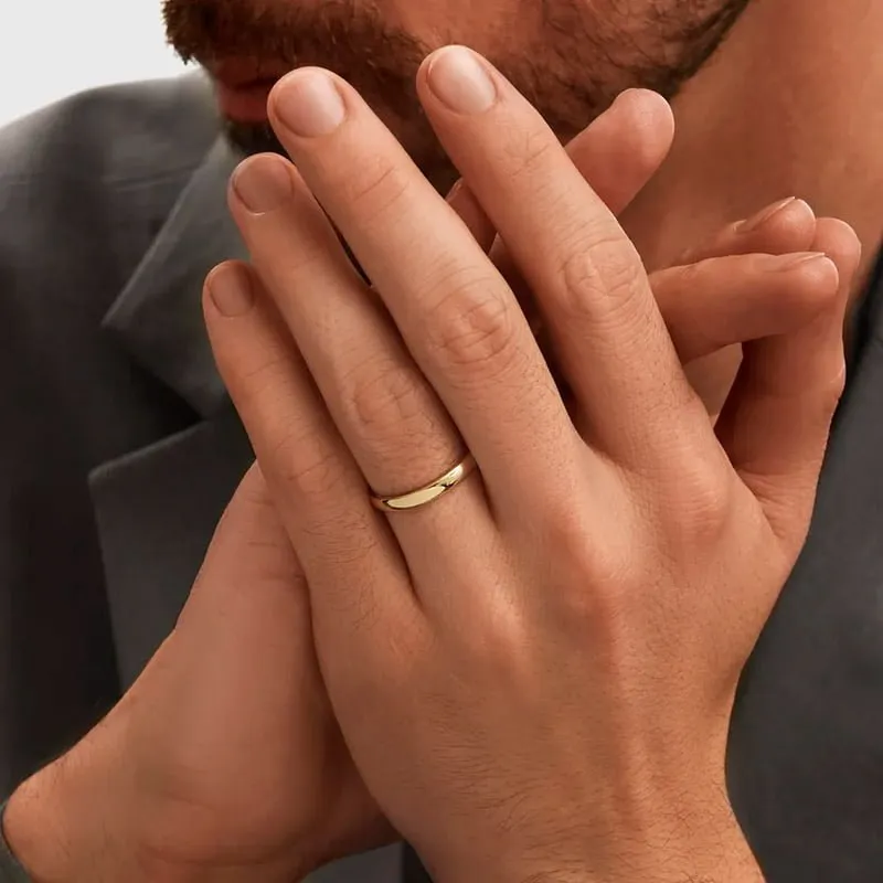 Par de Aliança em Ouro Amarelo 18k e Diamantes - Imagem 2