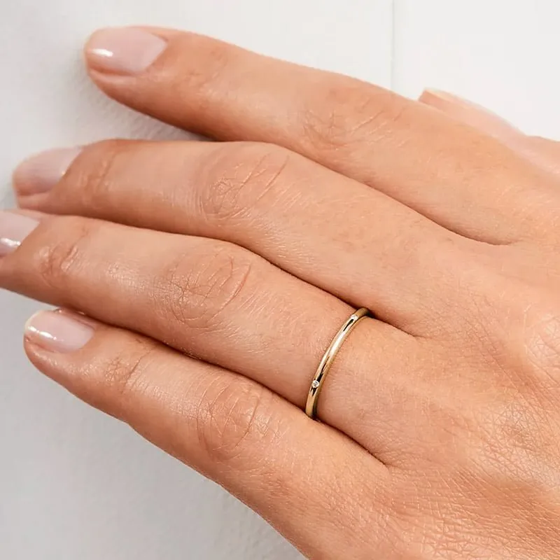 Par de Aliança em Ouro Amarelo 18k e Diamantes - Imagem 3