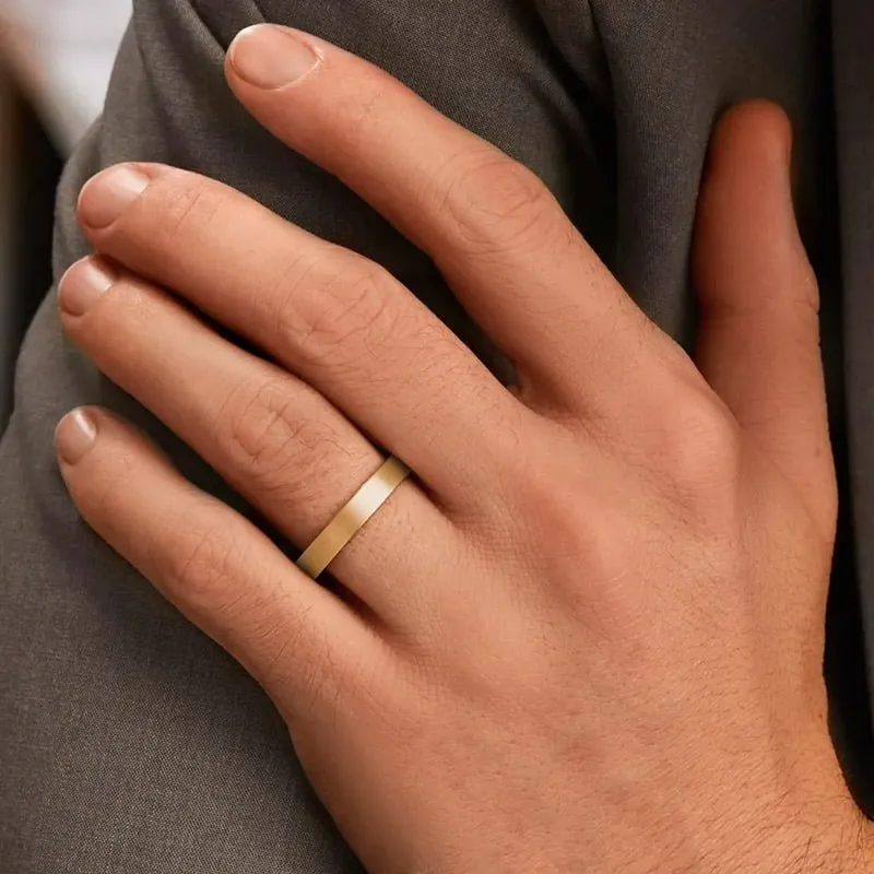 Par de Aliança em Ouro Amarelo 18k e Diamantes - Imagem 2